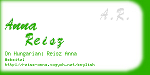 anna reisz business card